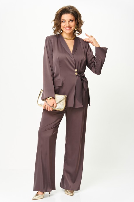 Костюм/комплект Aira Style 24243 двойка шоколад размер 50-60 #3