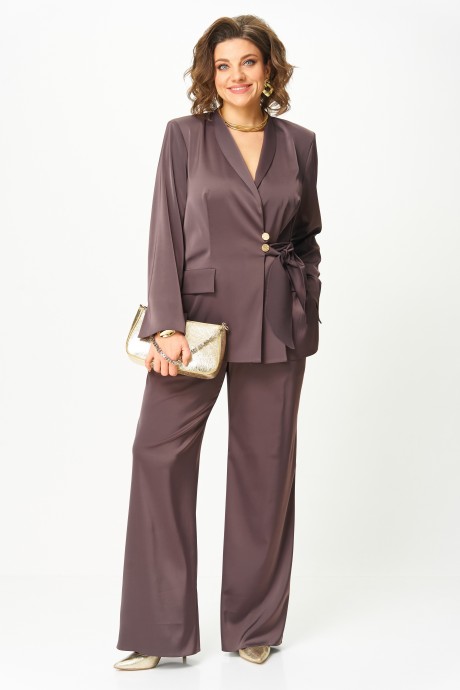 Костюм/комплект Aira Style 24243 двойка шоколад размер 50-60 #5
