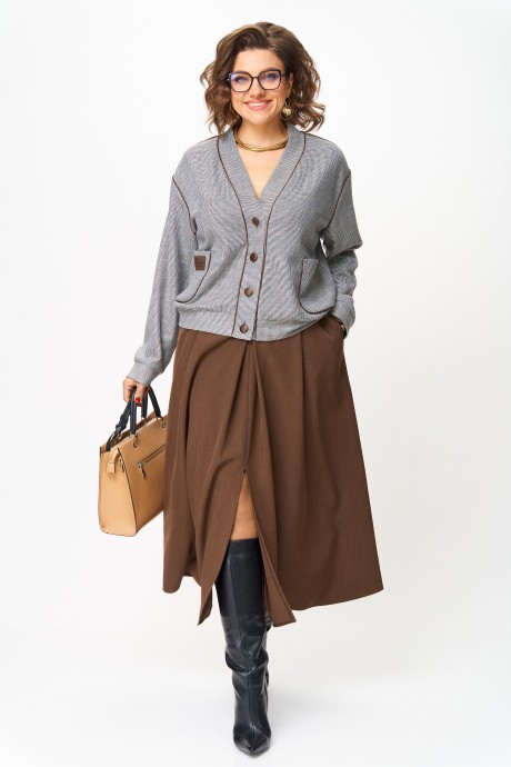 Костюм/комплект Aira Style 24131 двойка коричневый размер 46-60 #7