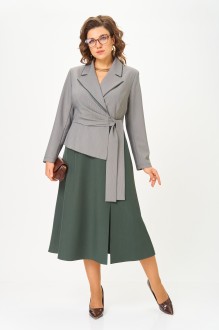 Платье Aira Style 24431 серо-зеленый