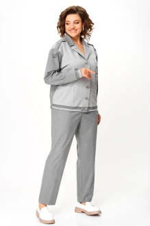 Брючный костюм Aira Style 24231 двойка серый