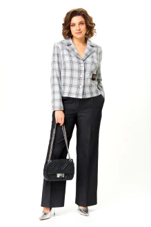 Брючный костюм Aira Style 24246 двойка серый