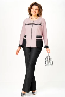 Брючный костюм Aira Style 24249 пудра, графит