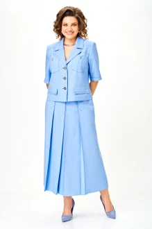 Юбочный костюм Aira Style 24140 двойка голубой