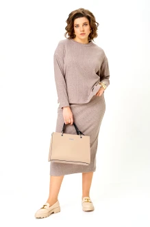 Юбочный костюм Орхидея Люкс 1665 бежевый