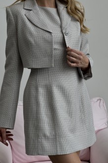Юбочный костюм Prestige 5432 двойка серый