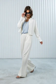 Брючный костюм RomGil РП0109-ВИ2 двойка молочный