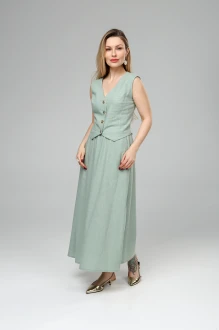 Юбочный костюм RomGil РТ0146-ЛВ4 двойка светлая полынь