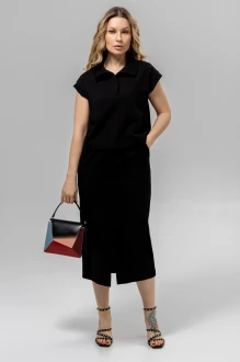 Юбочный костюм RomGil РП0133-ХЛ4 двойка черный