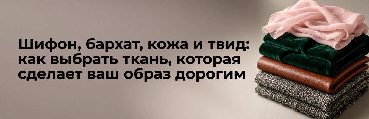 Шифон, бархат, кожа и твид: как выбрать ткань, которая сделает ваш образ дорогим