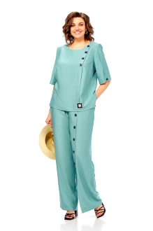 Брючный костюм Ольга Стиль С1022 ментоловый