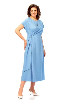 Платье Ольга Стиль С1019 голубое
