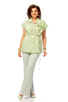 Брючный костюм Ольга Стиль С1029 светло-зеленый