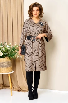 Платье Volna 1443 беж с рисунком