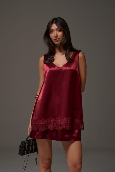 Блузка BEAUTY ANNETE A2367 бордовый размер 42-46 #3