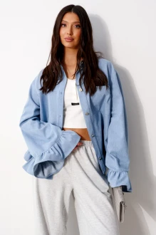 Рубашка BEAUTY ANNETE A2497 голубая