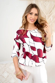 Блузка Nika.pl 03089 бело-красная