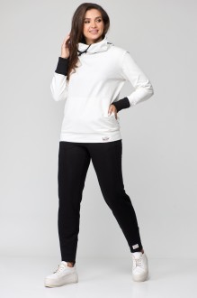 Спортивный костюм Abbi 5009 белый, чёрный