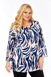 Блузка Abbi 4072 сине-кремовый #1