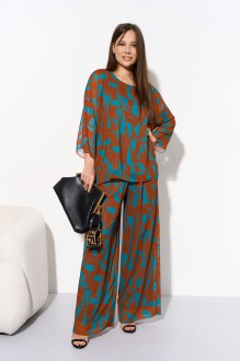 Брючный костюм Anastasia 998 двойка терракот