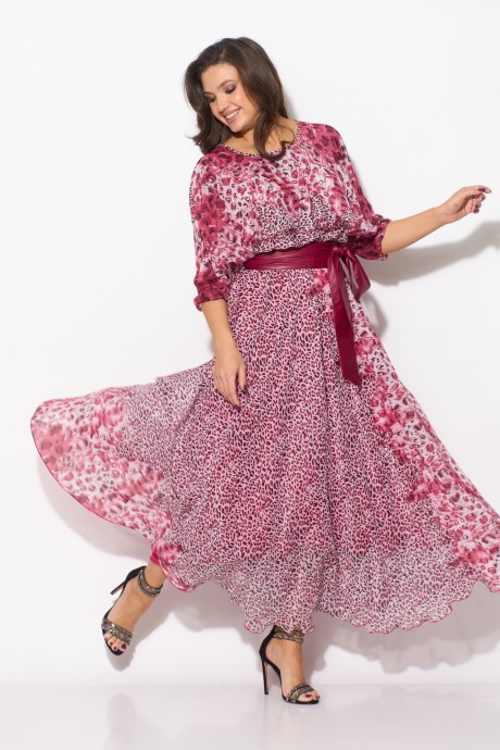 Вечернее платье Anastasia 1065 розовый размер 48-56 #4