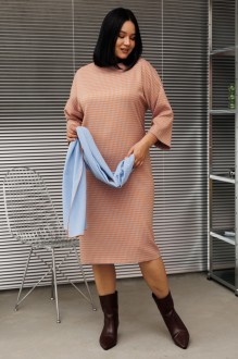 Платье Anastasia м-1188 .2 оранжево-голубой #1