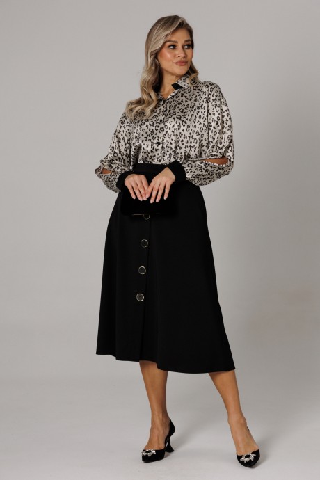 Костюм/комплект Anastasia м-1306 платина, черный размер 48-58 #2