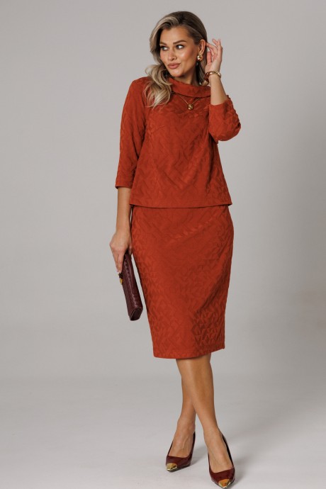 Костюм/комплект Anastasia м-1303 терракот размер 50-58 #3