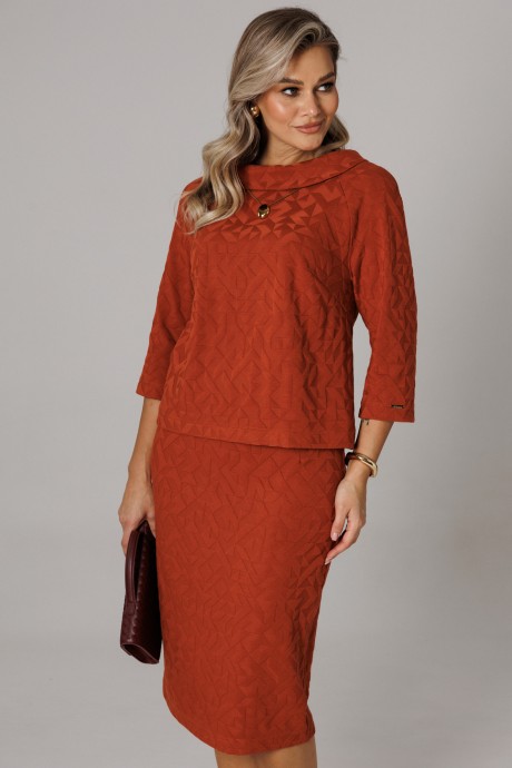 Костюм/комплект Anastasia м-1303 терракот размер 50-58 #5