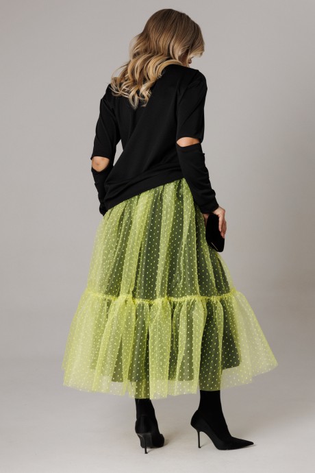 Костюм/комплект Anastasia м-1298 черный, лимонный размер 48-52 #8