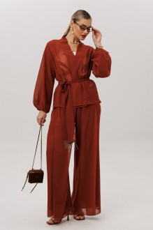 Брючный костюм Anastasia м-1063 .1 терракот
