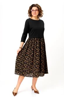 Платье Anastasia м-1309 .1 Черный, принт