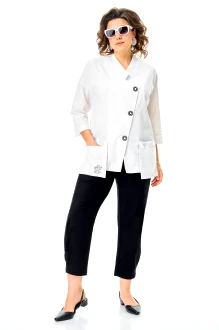 Брючный костюм Anastasia м-1345 черно-белый