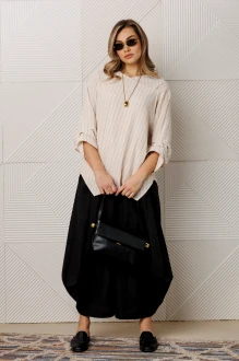 Брючный костюм Anastasia м-1360 молочно-черный