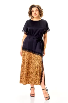 Платье Anastasia м-1368 золото, черничное