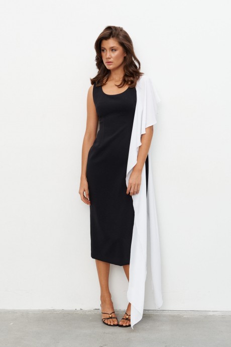 Костюм Kavari 1135 двойка черно-белый размер 44-54 #7