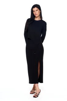 Юбочный костюм Kavari 8058 двойка черный