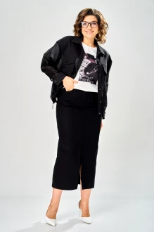 Юбочный костюм Kavari 8064 двойка черный