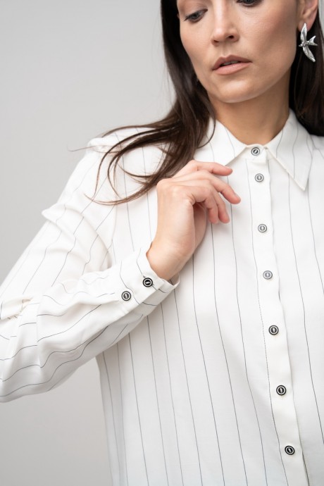 Блузка Центр Моды В-4102 белый в полоску размер 44-56 #5