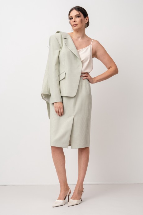 Юбка Центр Моды Пш-4136 эвкалипт размер 44-56 #4