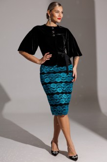 Костюм/комплект Мода Юрс 2623 черный, бирюза