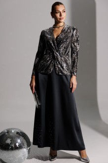 Костюм/комплект Мода Юрс 2881 черный, серый леопард