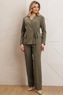 Брючный костюм Мода Юрс 2939 олива