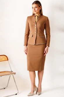 Юбочный костюм Мода Юрс 2808 тройка кэмел