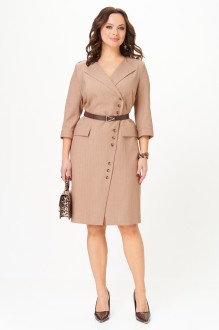 Платье Твой Имидж 2327 бежевый в полоску