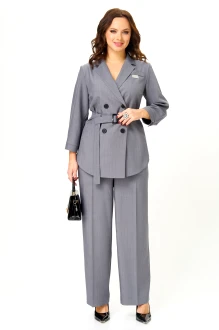 Брючный костюм Твой Имидж 2331 серый в полоску