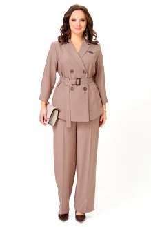 Брючный костюм Твой Имидж 2329 кофейный в полоску