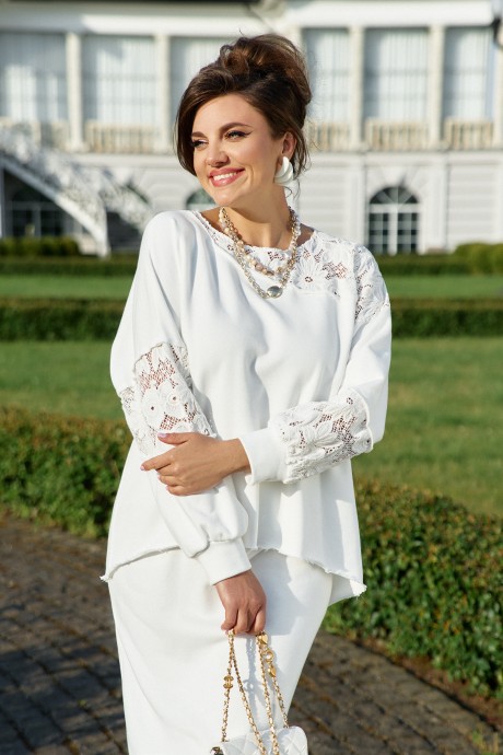 Костюм/комплект Vittoria Queen 26523 двойка молочный размер 52-62 #3