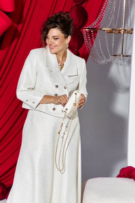 Костюм/комплект Vittoria Queen 27223 двойка молочно-серебристый размер 48-58 #3