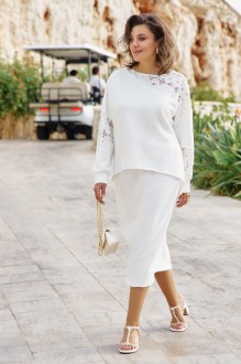 Юбочный костюм Vittoria Queen 27153 двойка молочный